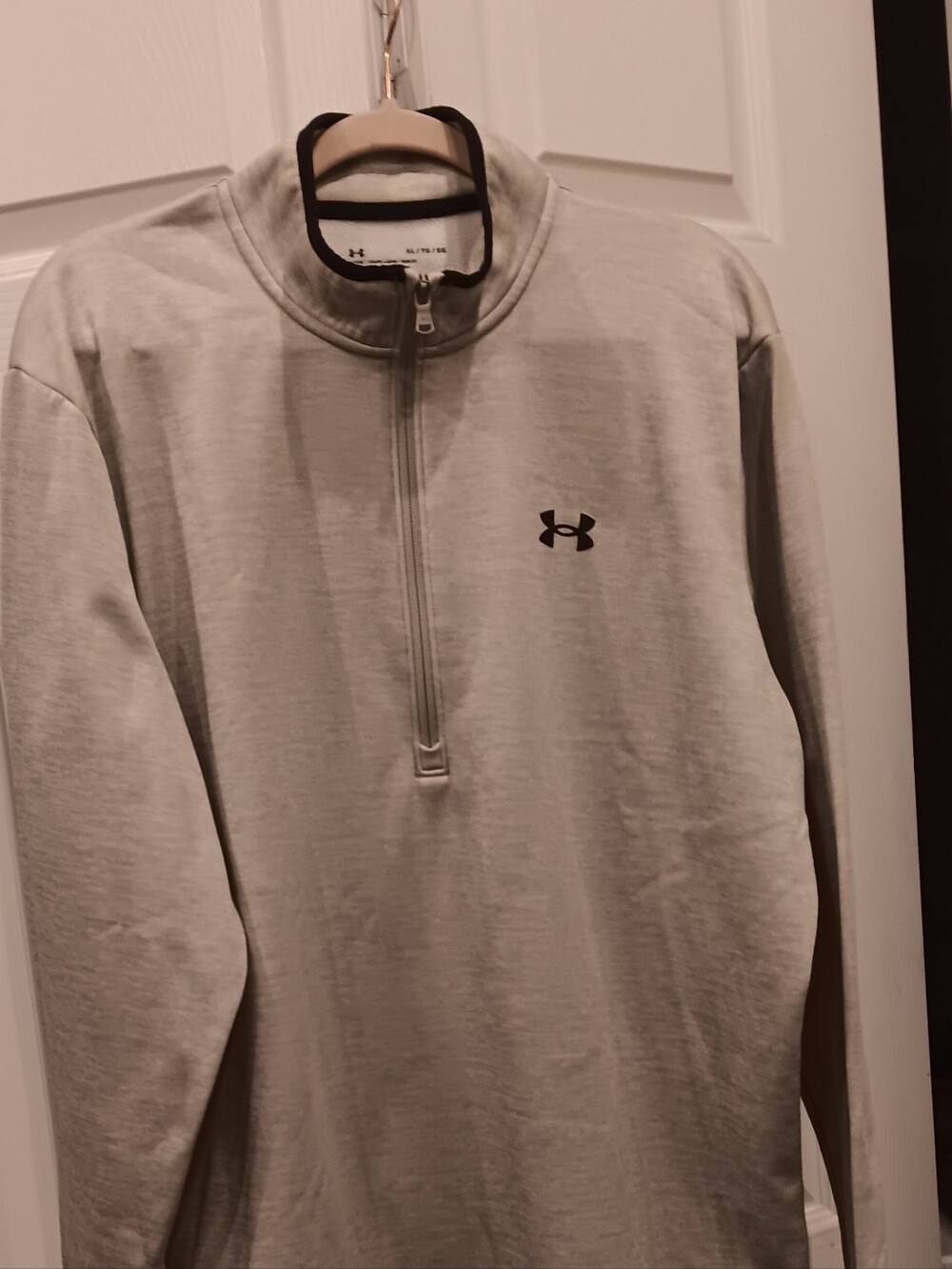 Under Armour Men's Beige Half-Zip Loose Fit Pullover Sweatshirt Size XL